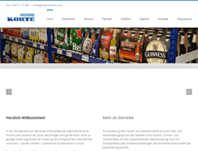 Tablet Screenshot of getraenke-korte.com